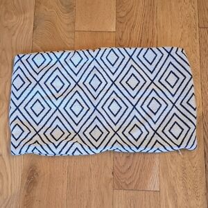 Restoration Hardware Indoor/Outdoor Lumbar Pillow Cover Sham Coastal Diamond